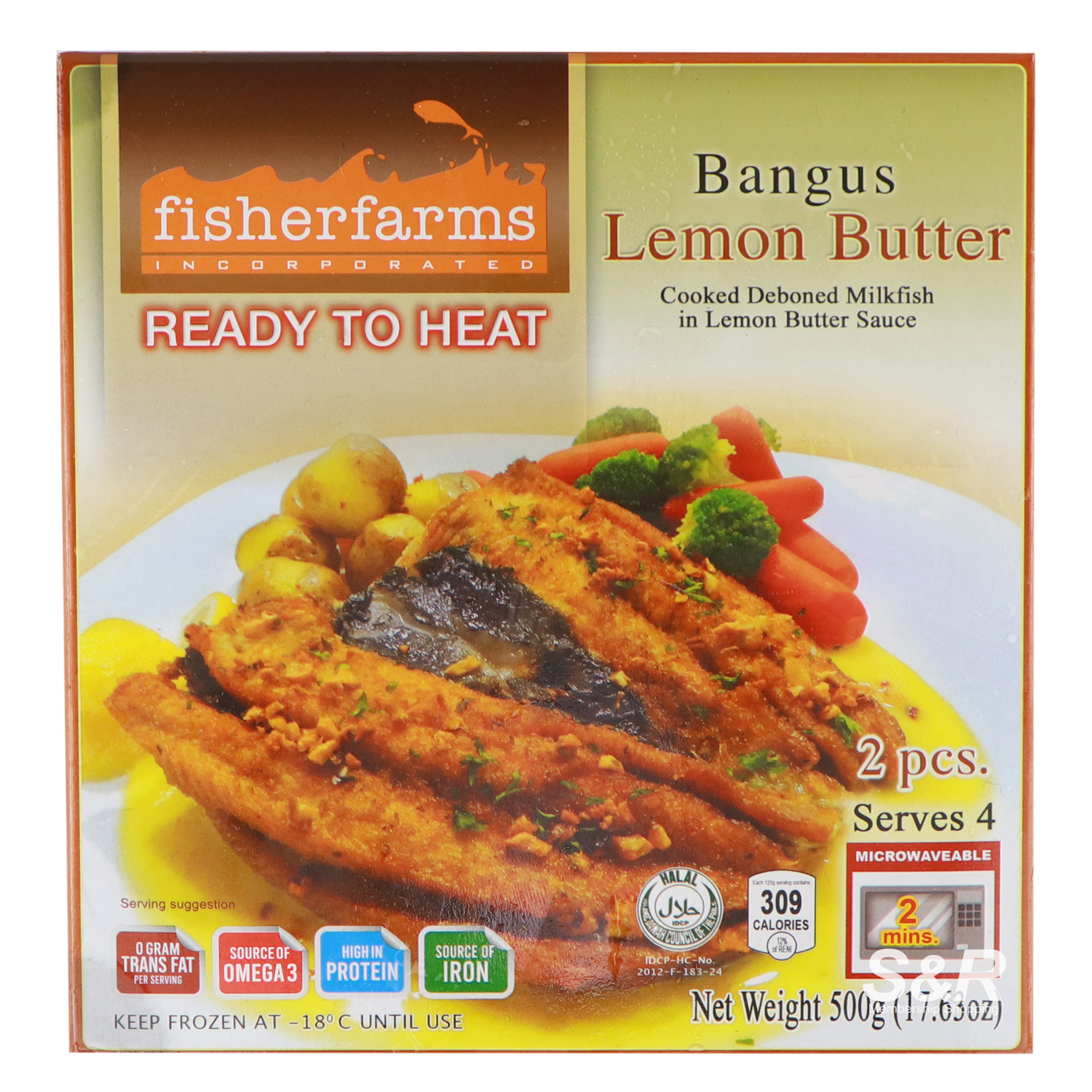 Fisher Farms Ready-to-Heat Bangus Lemon Butter Flavor 500g